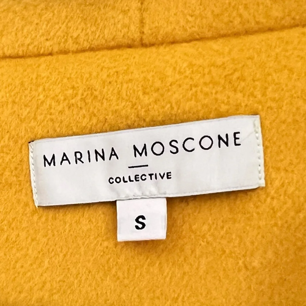 NWOT Marina Moscone × RTR Yellow Wool Blend Cocoon Coat - Picture 11 of 12